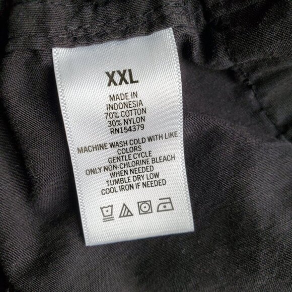 Aeropostale Baggy Parachute Y2K Pants Black Streetwear Cotton & Nylon XXL 2XL - Picture 16 of 16